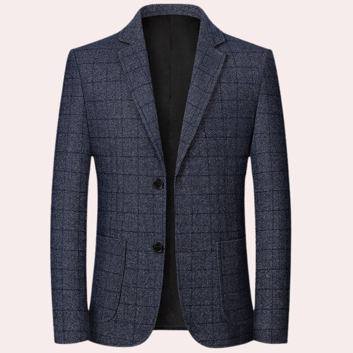 Formal retro plaid men's blazer