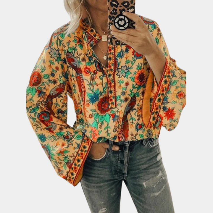 Damesblouse met bloemenpatroon