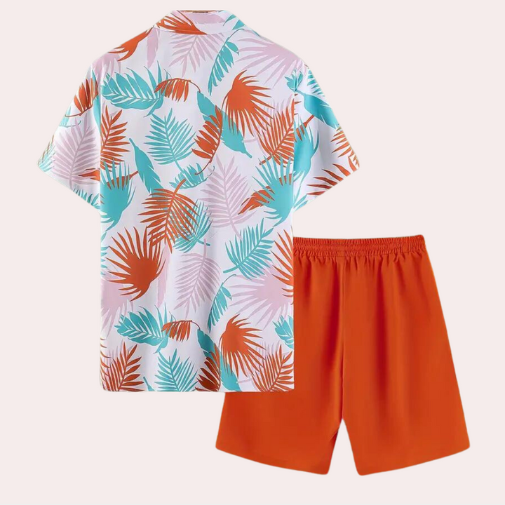 Heren Hawaiian tweedelige zomerkledingset