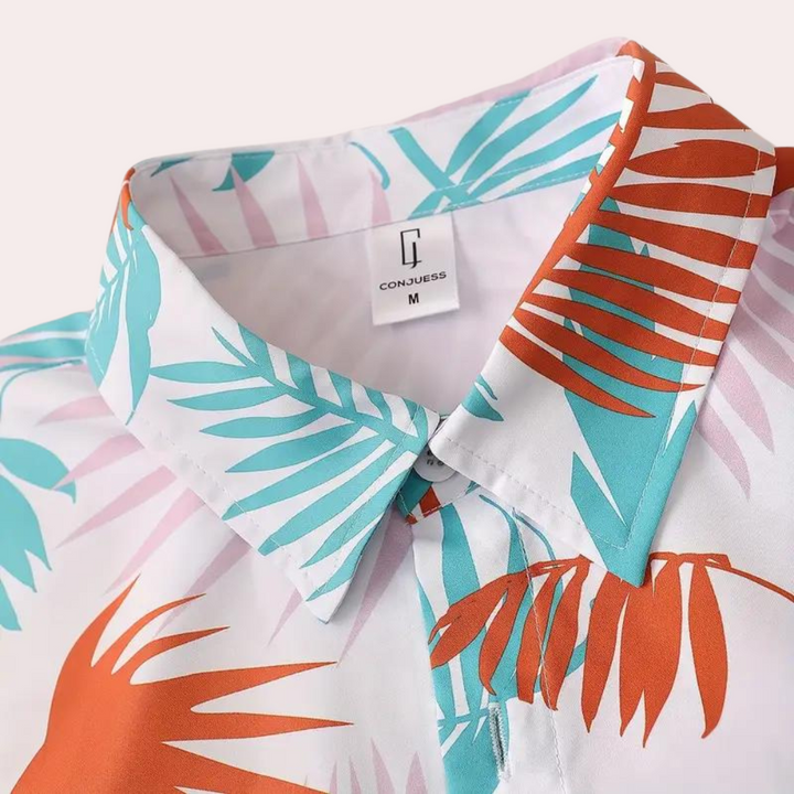 Heren Hawaiian tweedelige zomerkledingset