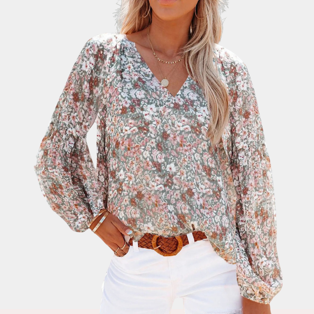 Bloemen zomerblouse voor vrouwen