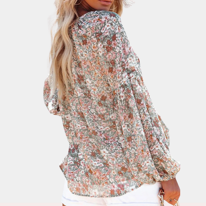 Bloemen zomerblouse voor vrouwen