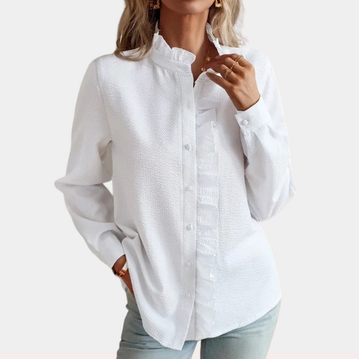 Stijlvolle en gestreepte zomerblouse