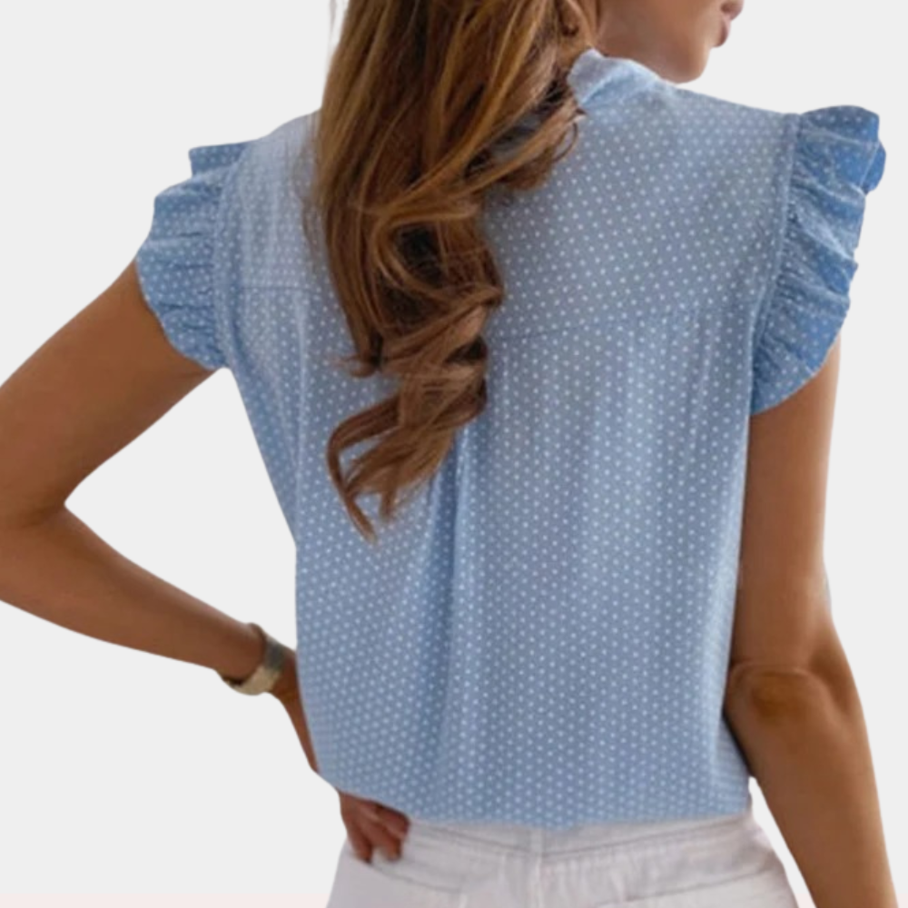 Stijlvolle zomerblouse met strikkraag