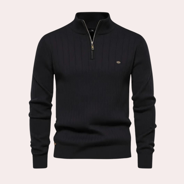 Saber - Casual herensweater met rits