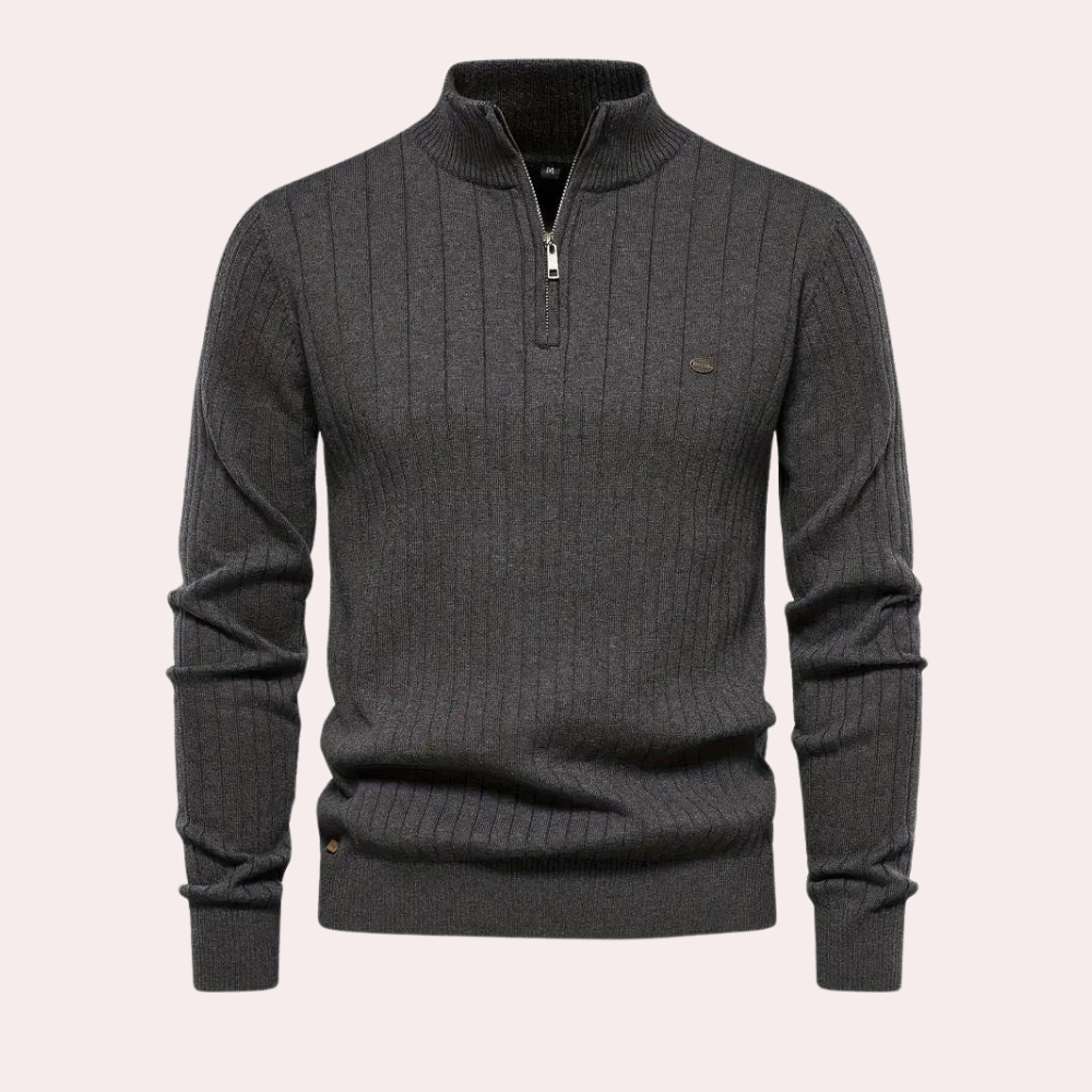 Saber - Casual herensweater met rits