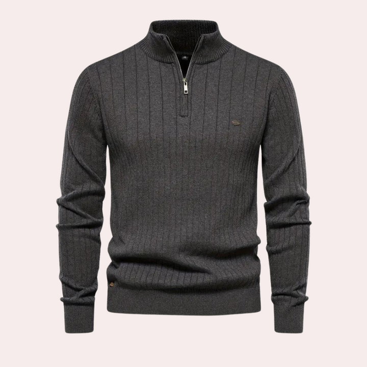 Saber - Casual herensweater met rits