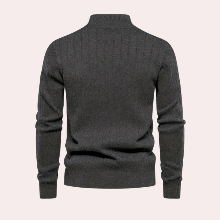 Saber - Casual herensweater met rits