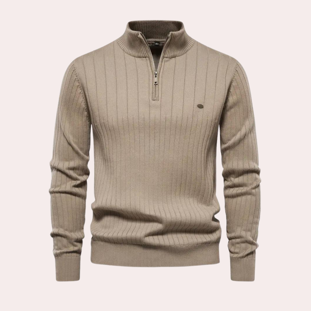 Saber - Casual herensweater met rits