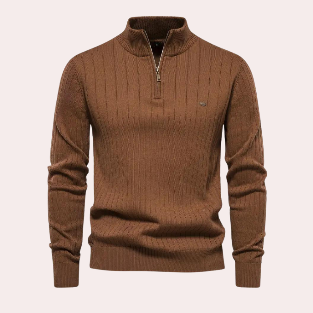 Saber - Casual herensweater met rits