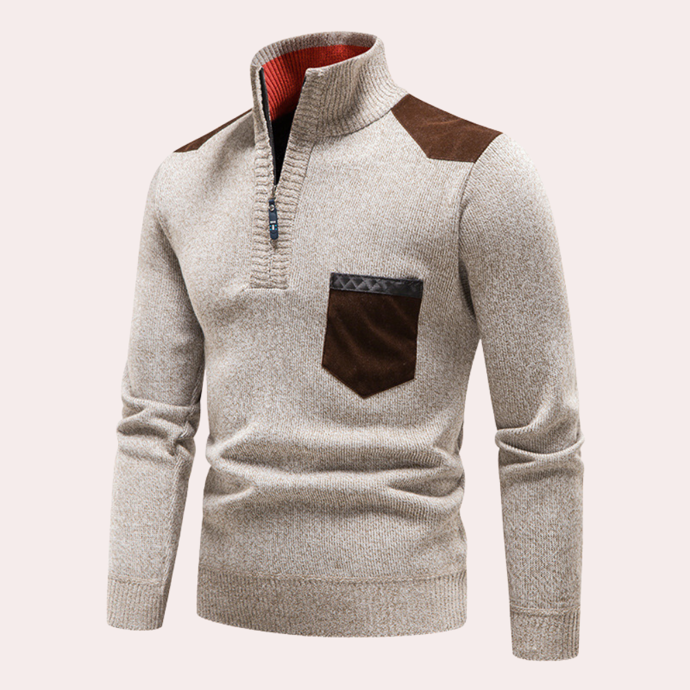 Vallis - Stijlvolle herensweater met rits