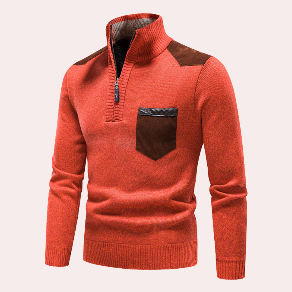 Vallis - Stijlvolle herensweater met rits