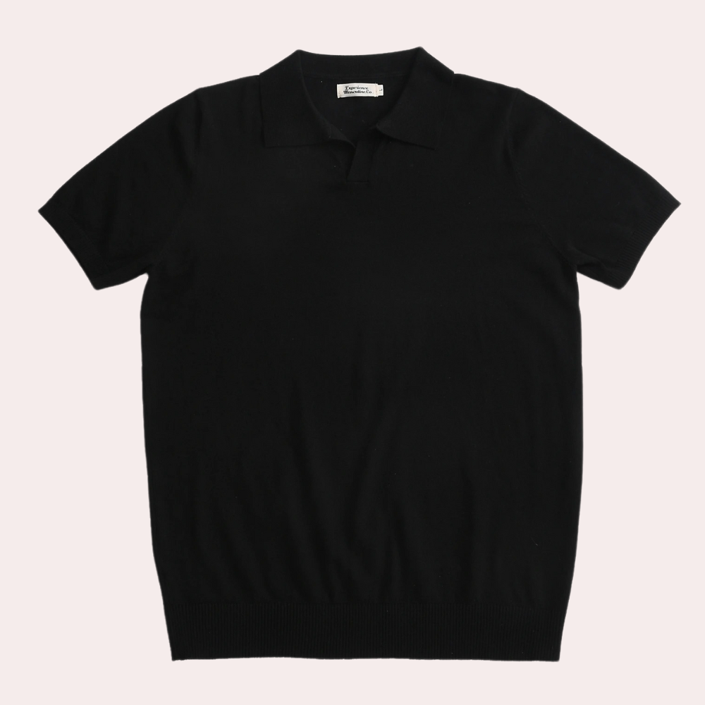 Klassiek gebreid herenpoloshirt