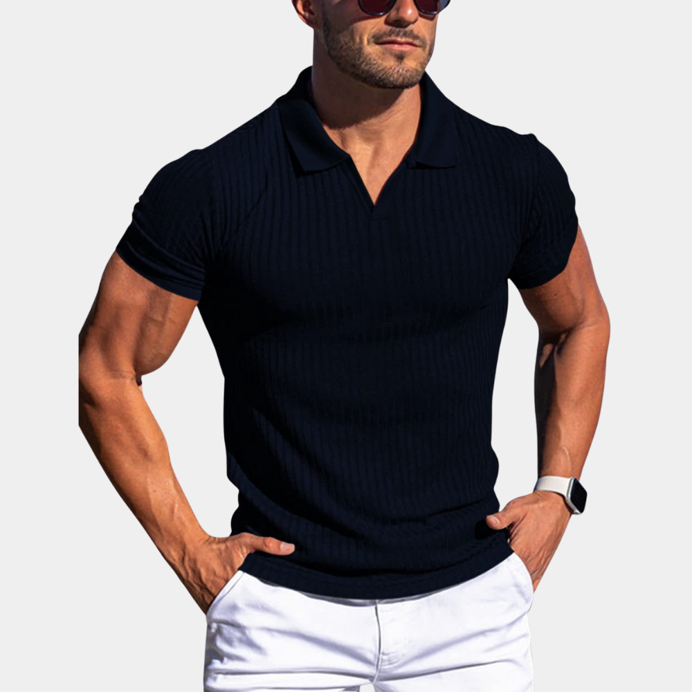 Heren getailleerd poloshirt