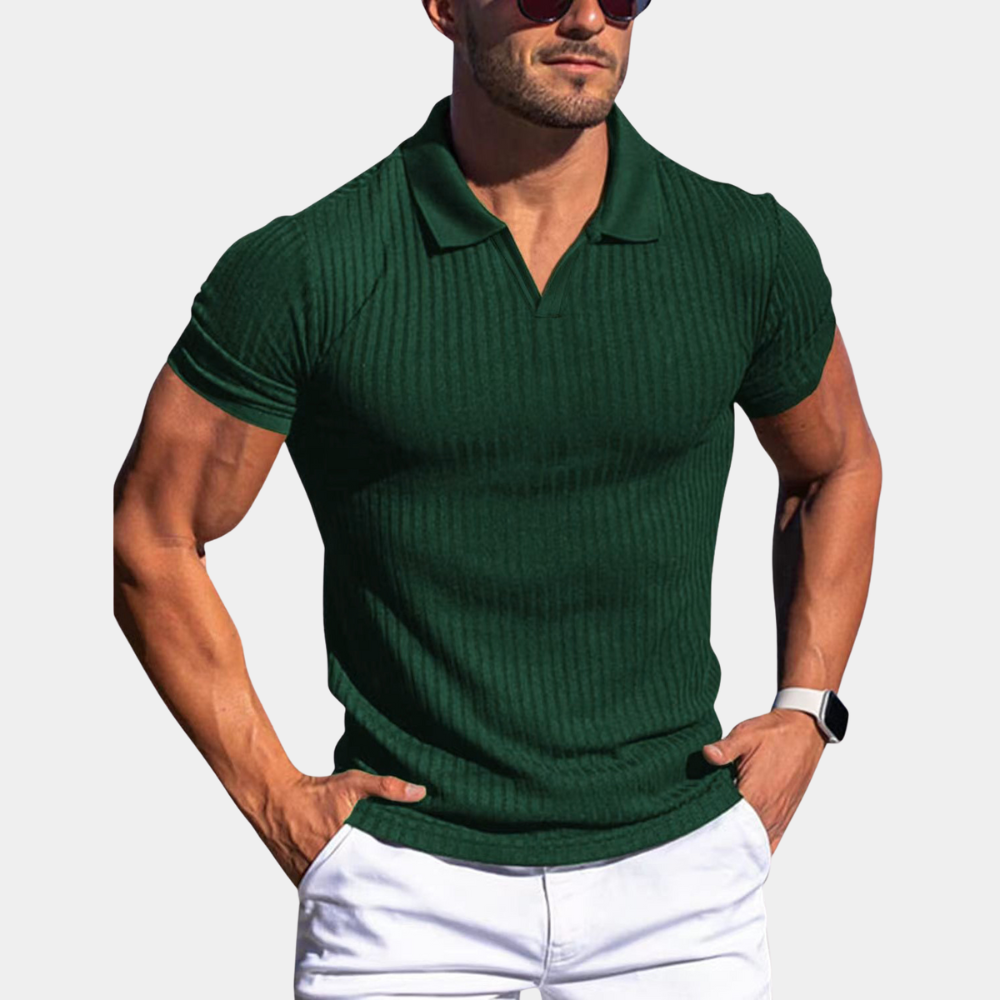 Heren getailleerd poloshirt