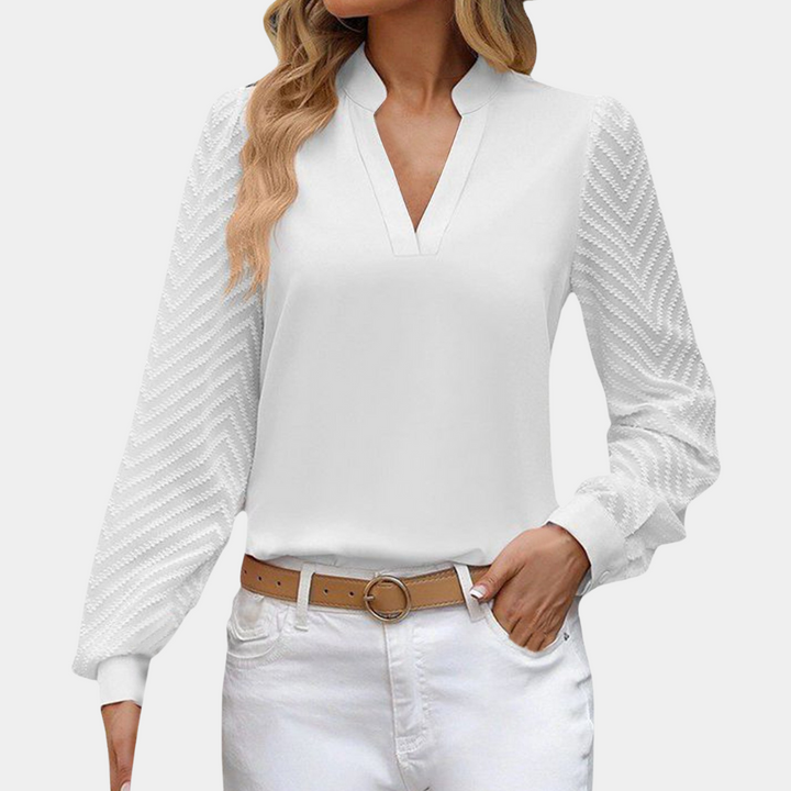 Elegante damesblouse met v-hals