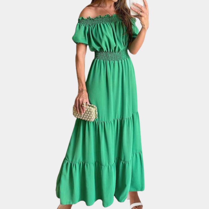 Off shoulder maxi jurk voor dames