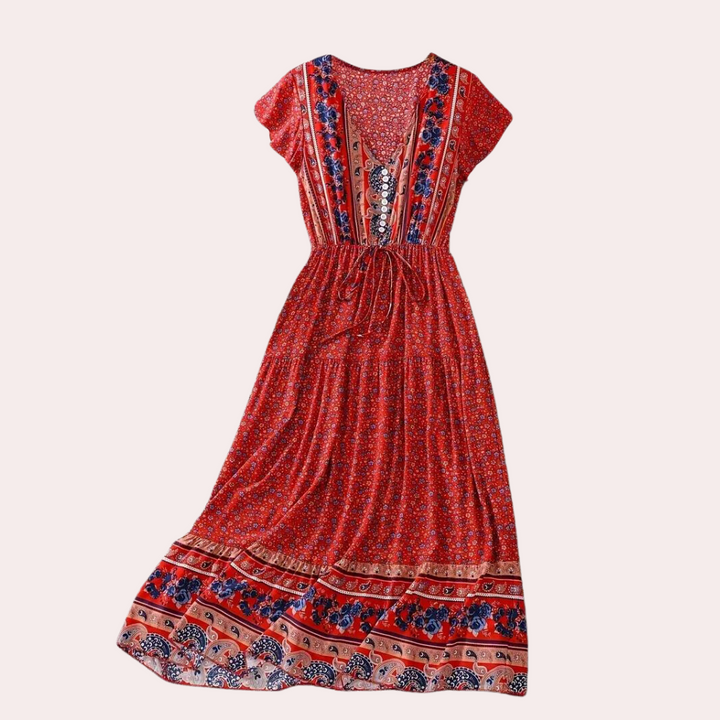 Bloemige boho jurk voor dames