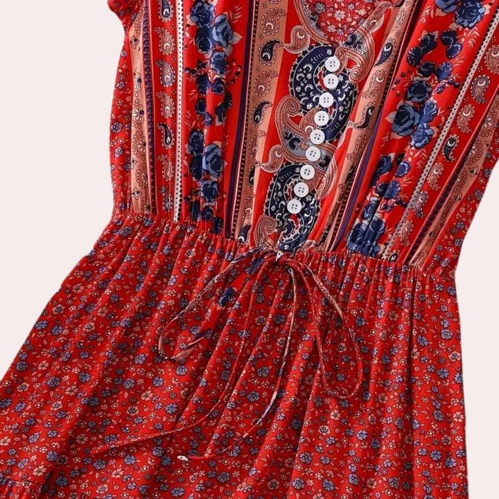 Bloemige boho jurk voor dames