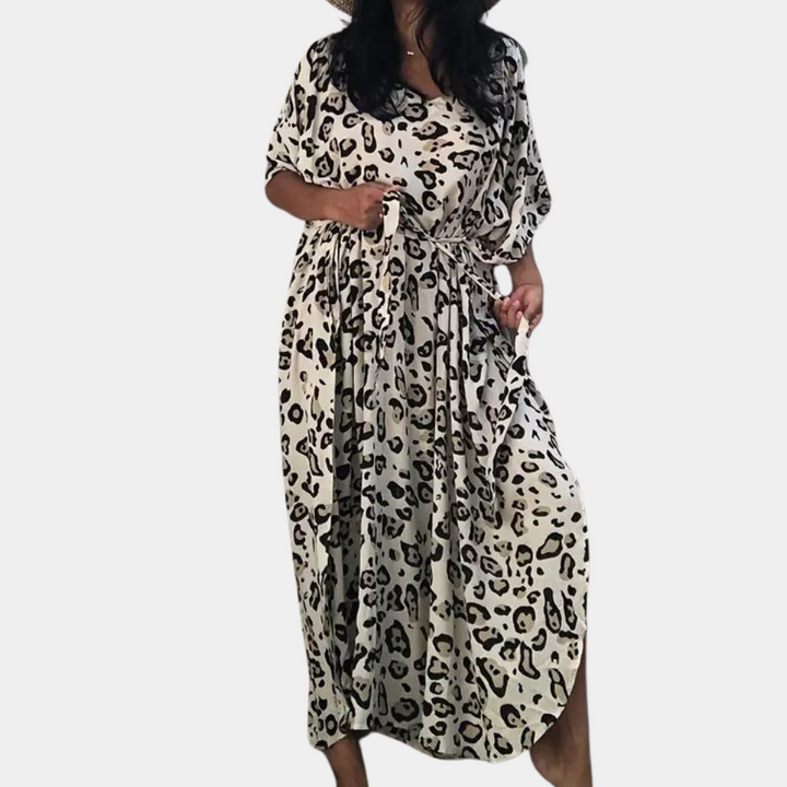 Maxi-jurk met luipaardprint voor dames