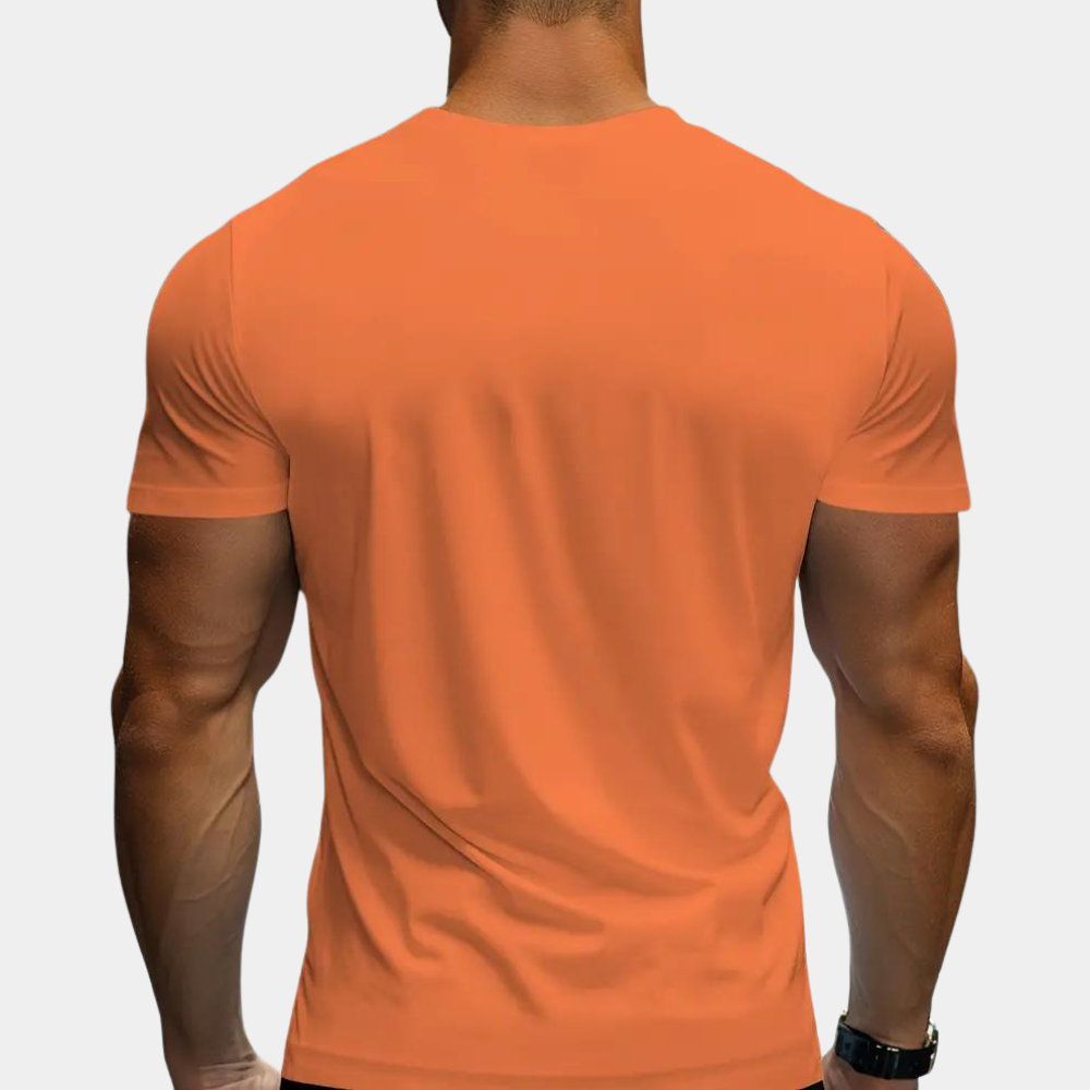 Lichtgewicht oranje t-shirt met korte mouwen