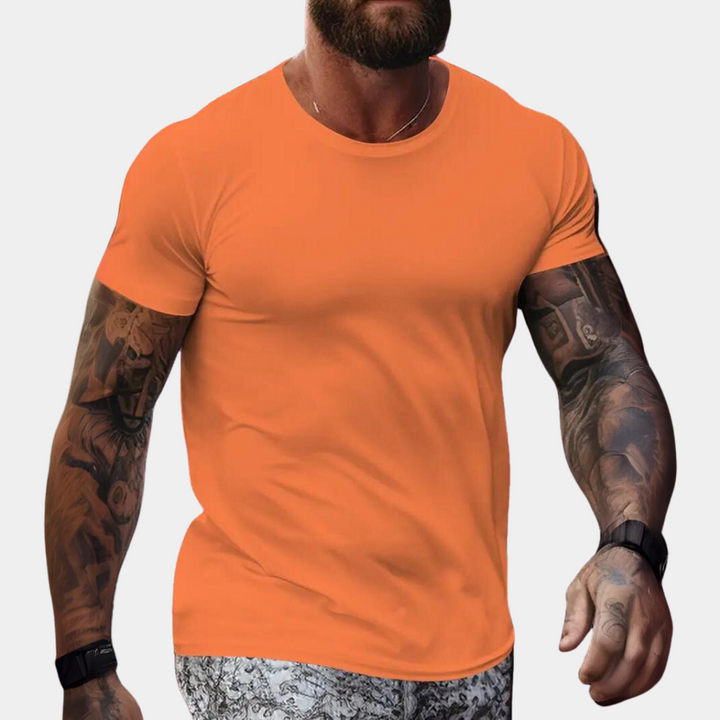 Heren t-shirt korte mouwen oranje