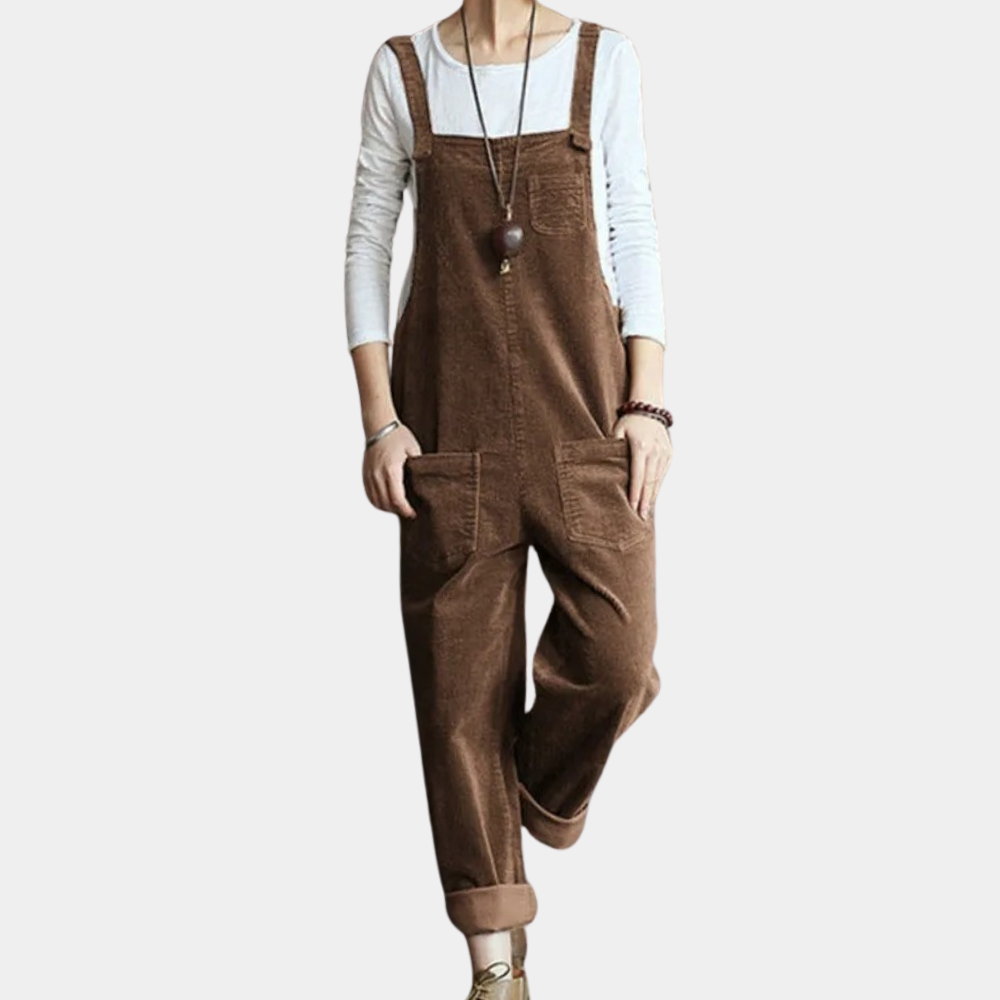 Casual corduroy jumpsuit voor dames