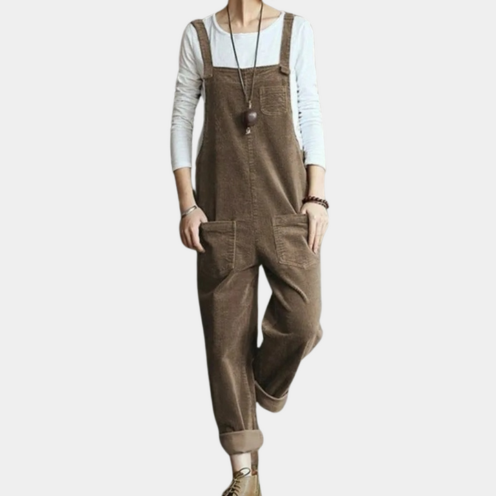 Casual corduroy jumpsuit voor dames