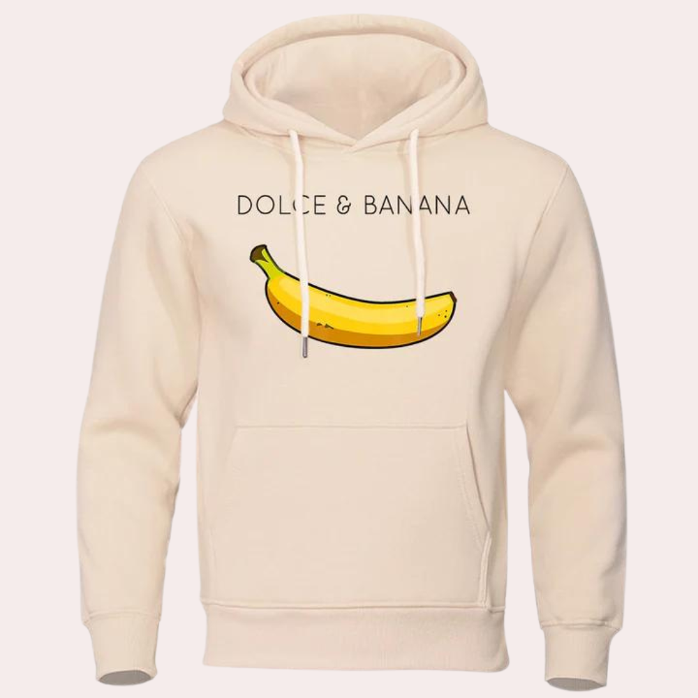 Herenhoodie met bananenprint