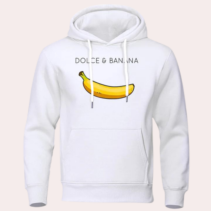 Herenhoodie met bananenprint