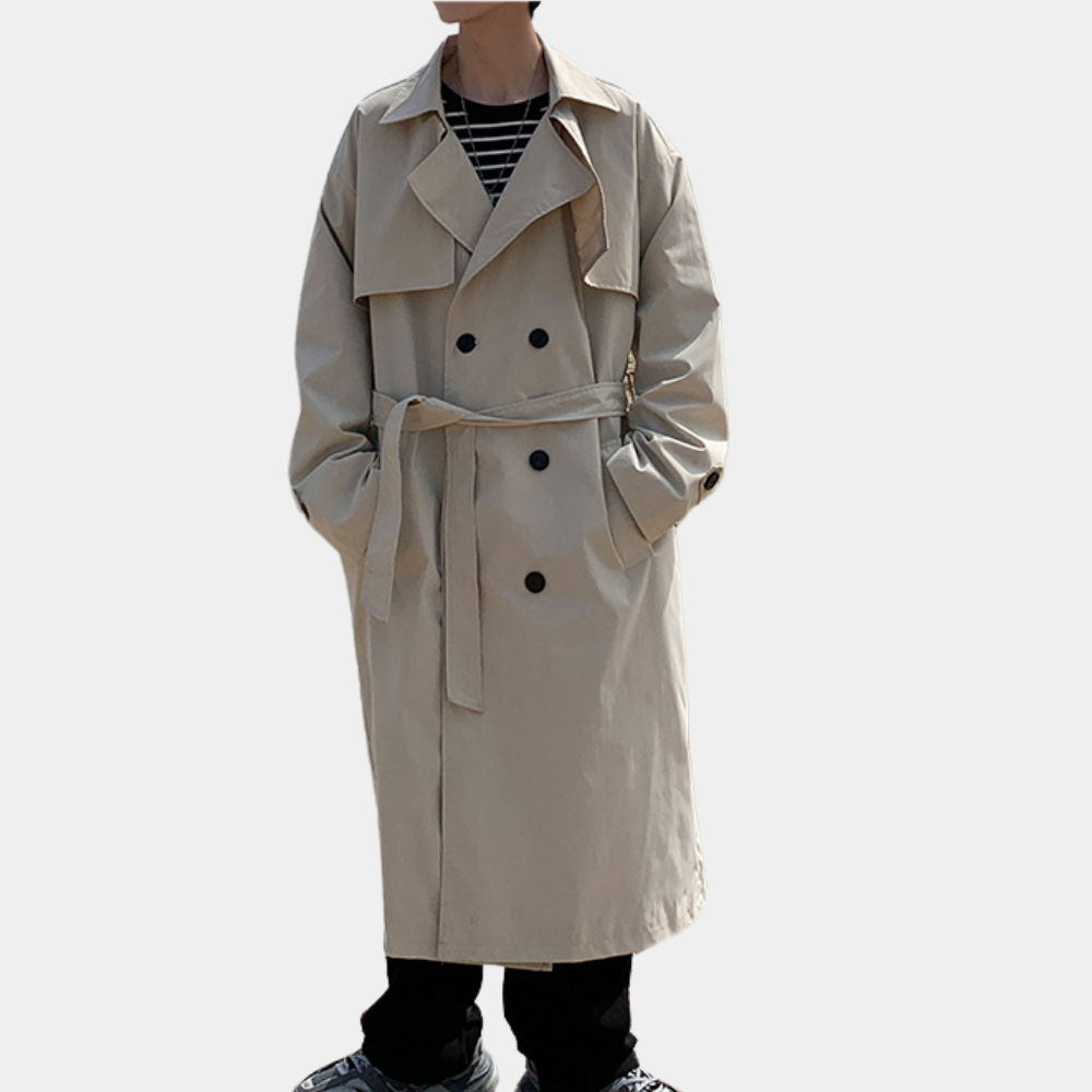 Lange trenchcoat voor heren