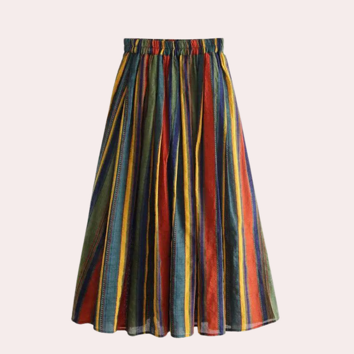 Gestreepte retro rok voor dames