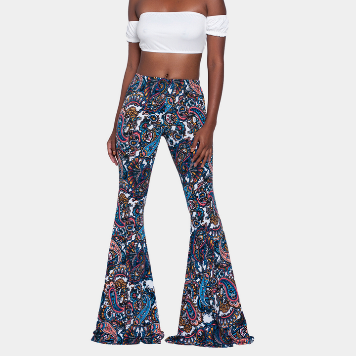 Moderne flare broek met print voor dames