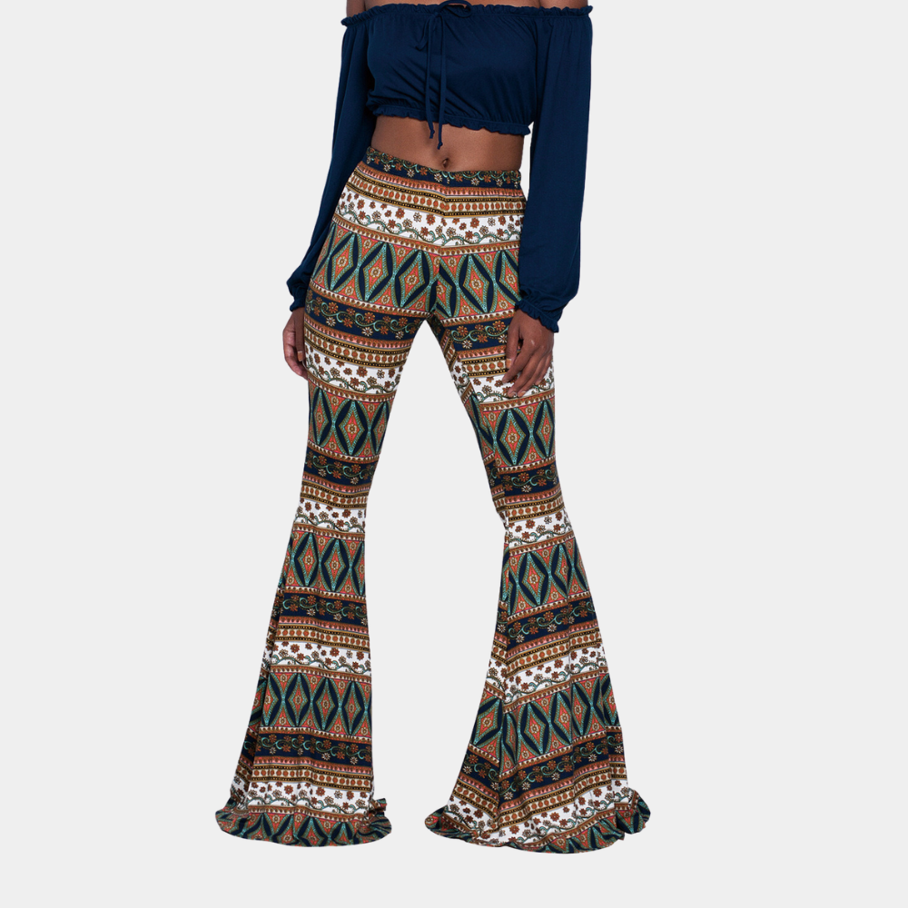 Moderne flare broek met print voor dames