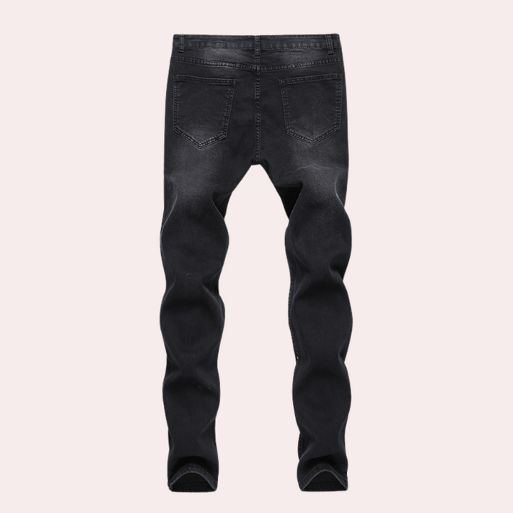 Pietro - Moderne herenjeans met verfdesign