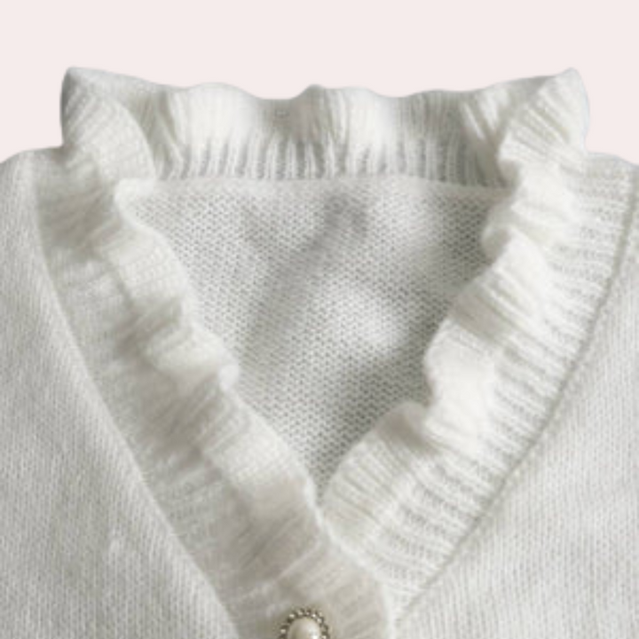 Marianna - Klassieke V-Hals Sweater met Elegante Knoopaccenten