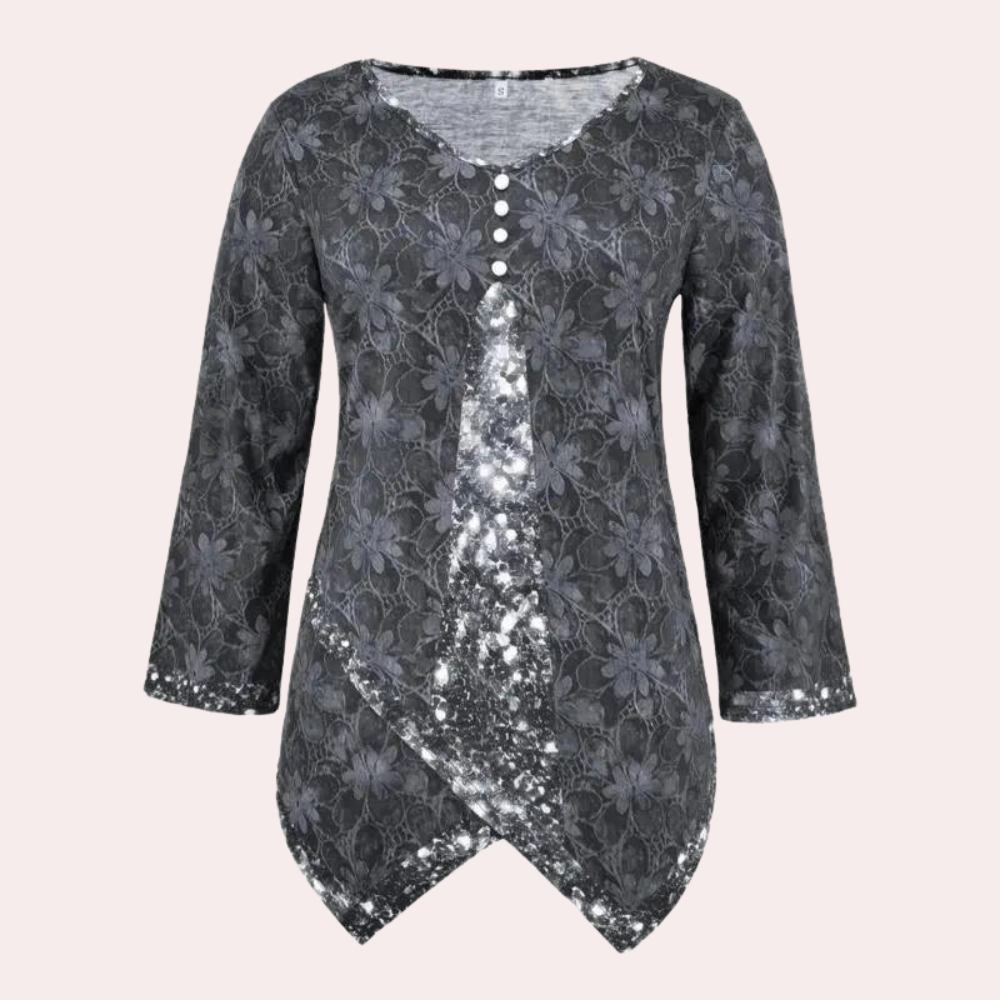 Zora - Bloemrijke Elegantie Casual Blouse