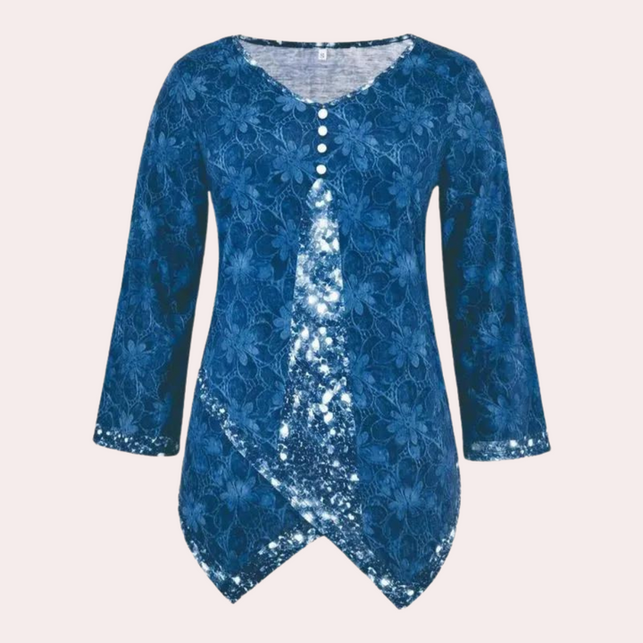 Zora - Bloemrijke Elegantie Casual Blouse