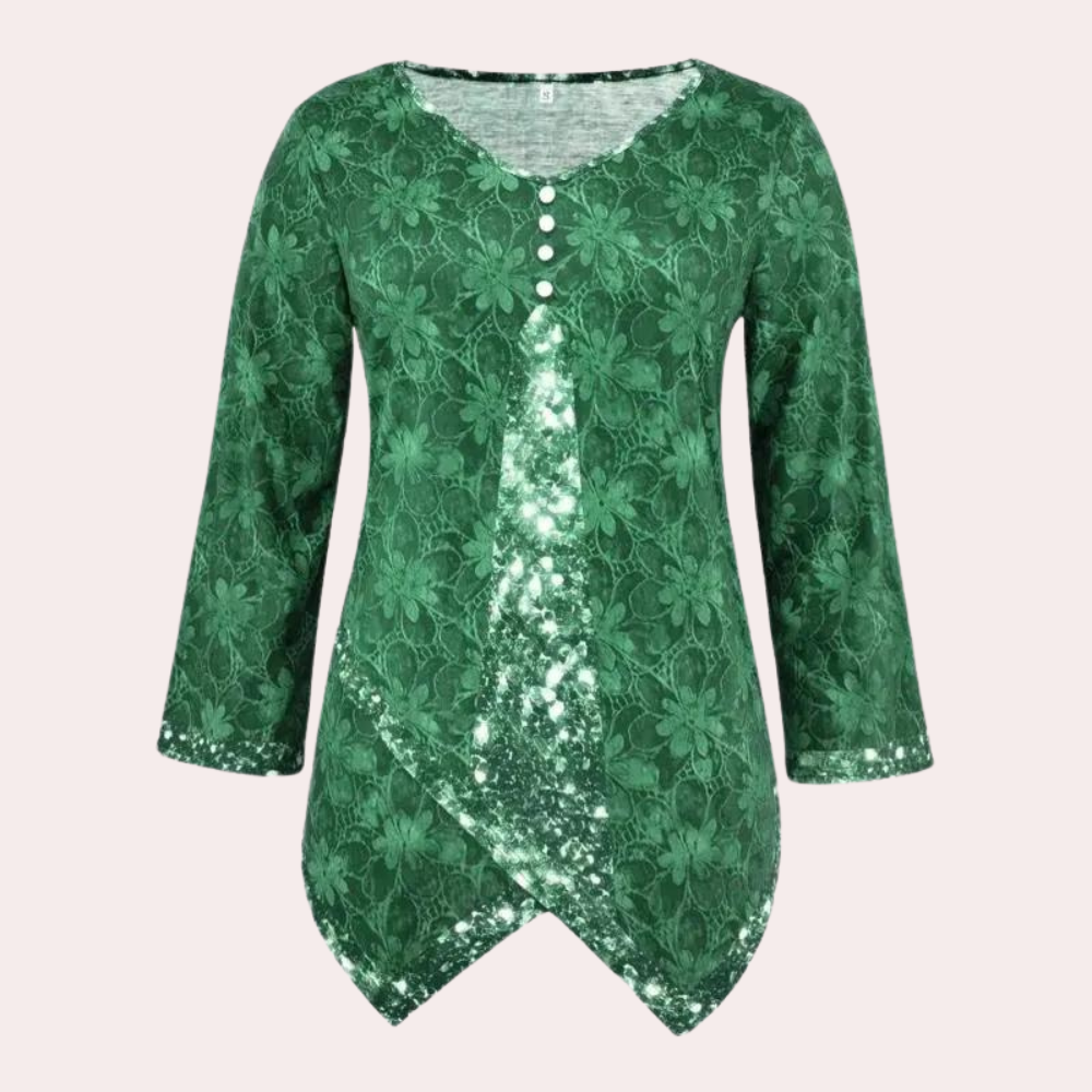 Zora - Bloemrijke Elegantie Casual Blouse