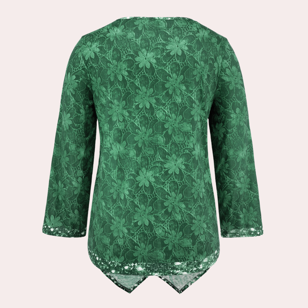 Zora - Bloemrijke Elegantie Casual Blouse