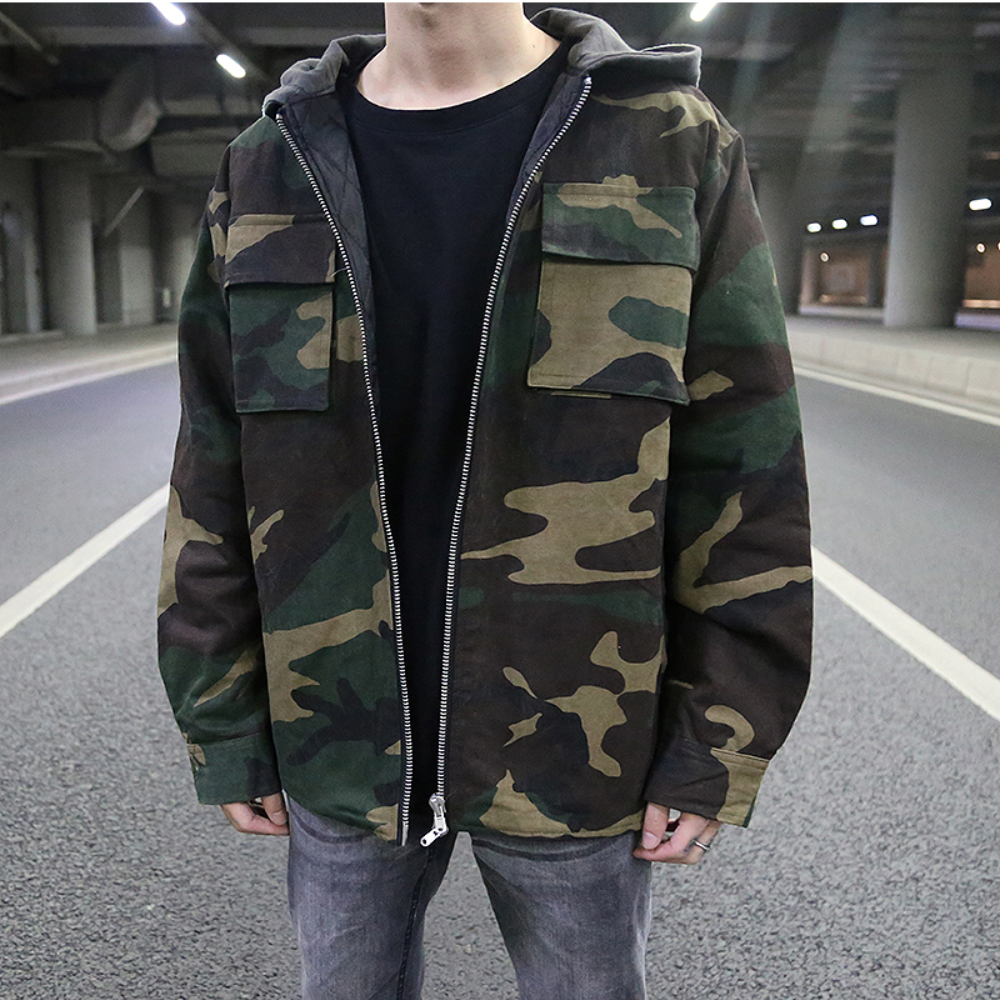 Ethane - Avontuurlijke Camouflage Heren Hoodie