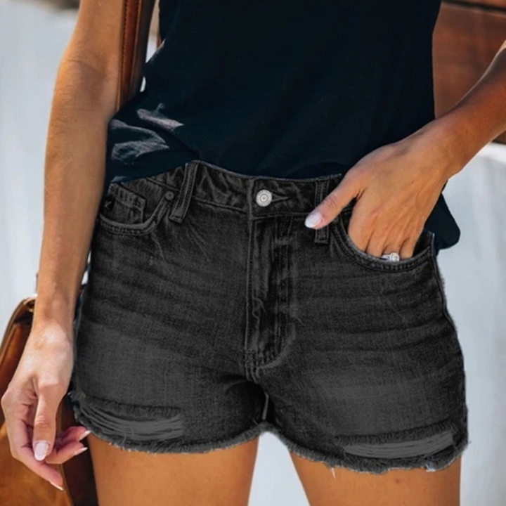 Violaine - Modieuze Zomershorts voor Dames met Stoere Randjes