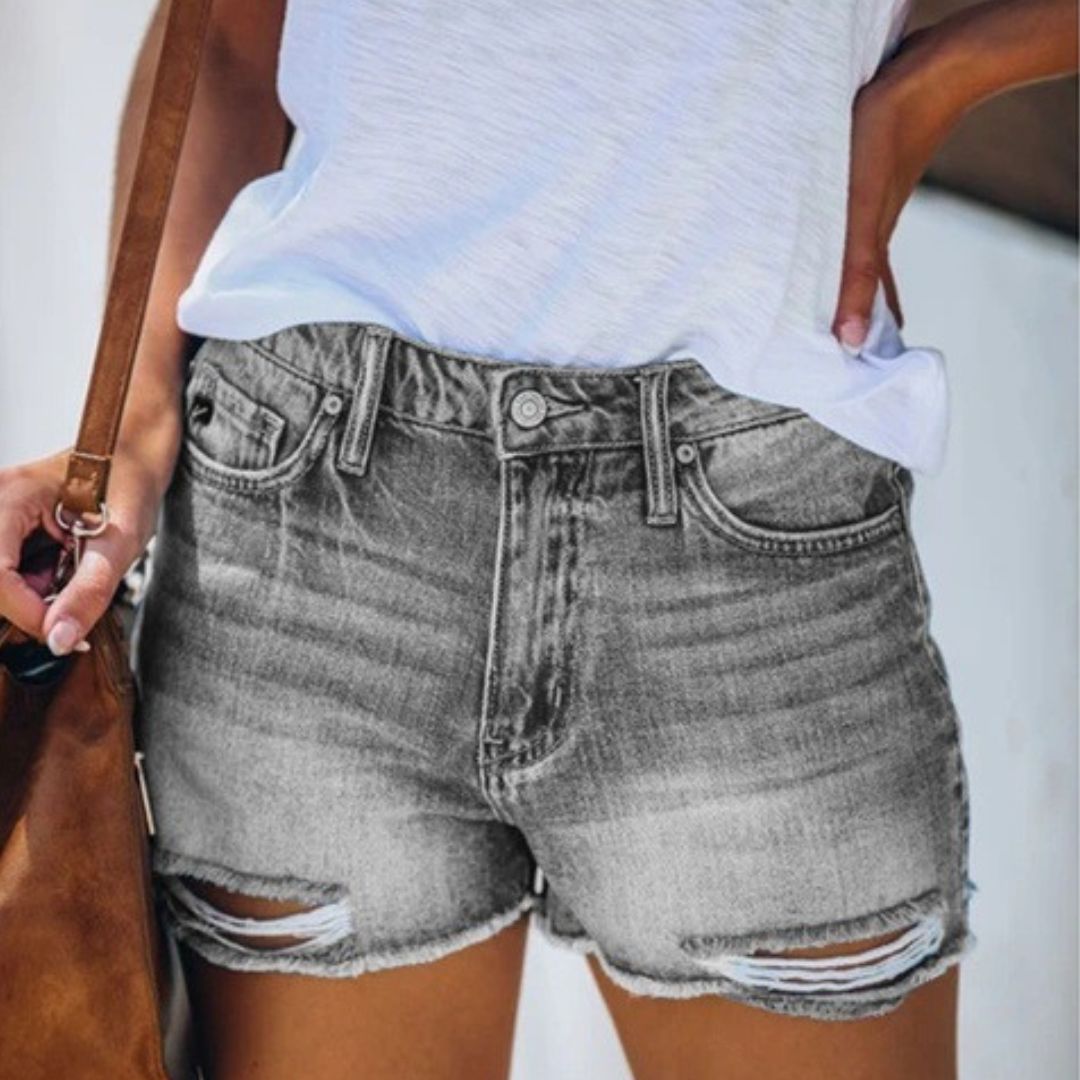 Violaine - Modieuze Zomershorts voor Dames met Stoere Randjes