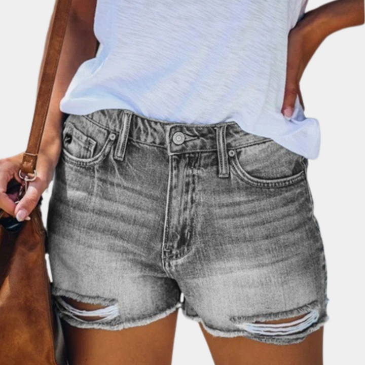 Violaine - Modieuze Zomershorts voor Dames met Stoere Randjes