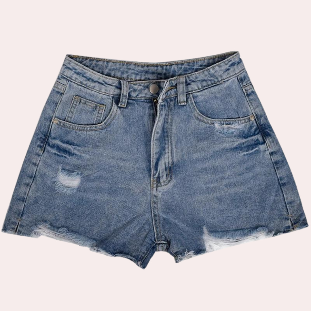 Ondine - Dames trendy gescheurde shorts