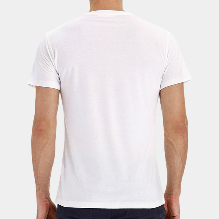 Xaver - Moderne T-shirt met knoopsluiting voor heren