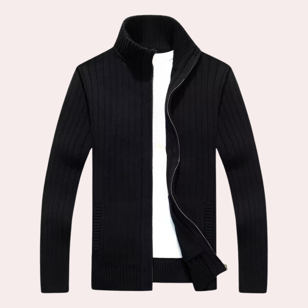 Raul - Warme en comfortabele zip-up herensweater