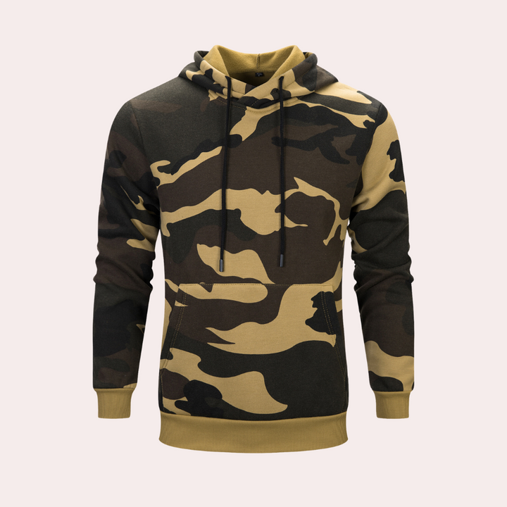 Petri - Stijlvolle Herencamouflageprint Hoodie