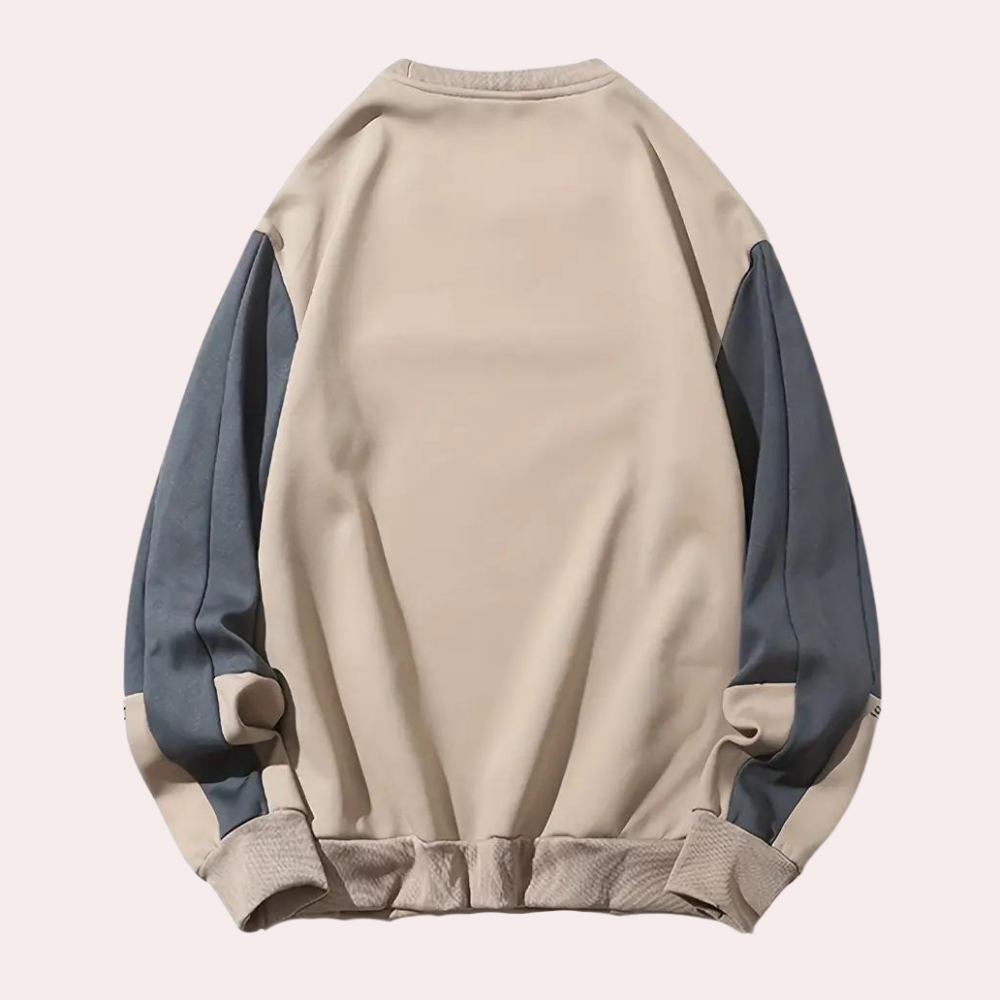 Alexandro - Stijlvol herensweatshirt met contrasterende kleuren