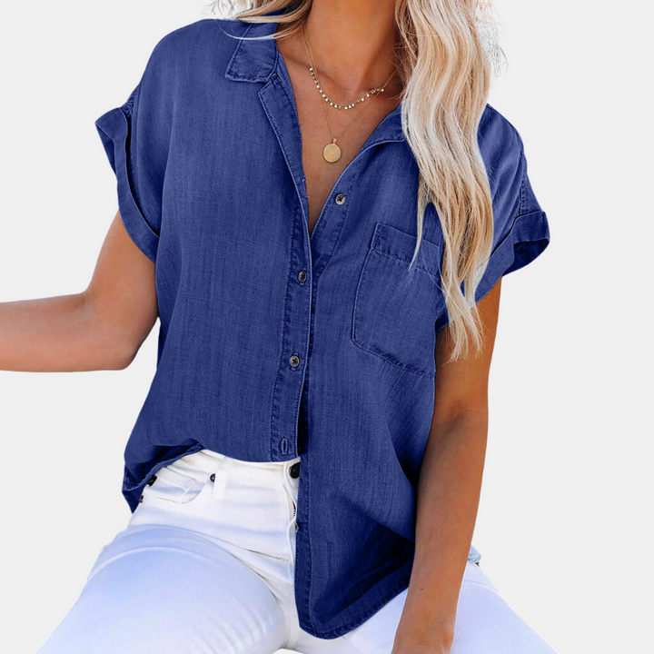 Shaloni - Tijdloos Casual Denim Shirt voor Vrouwen